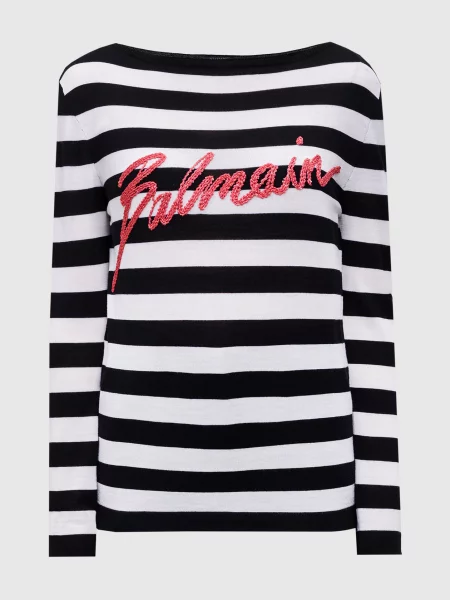 Джемпер з вовни мериноса в смужку Balmain