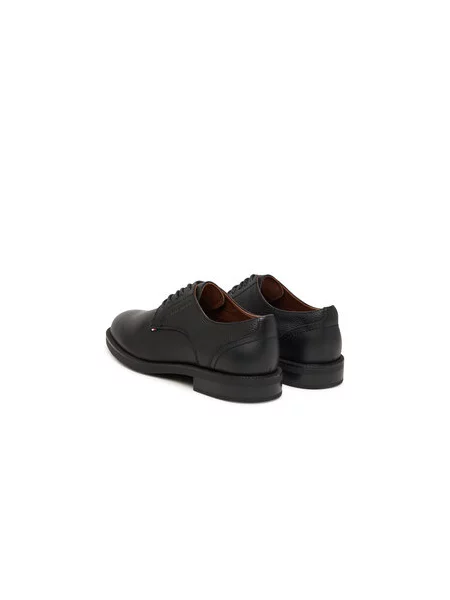 Tommy Hilfiger Nizki čevlji Lth Mix Dress Hilfiger Shoe črna