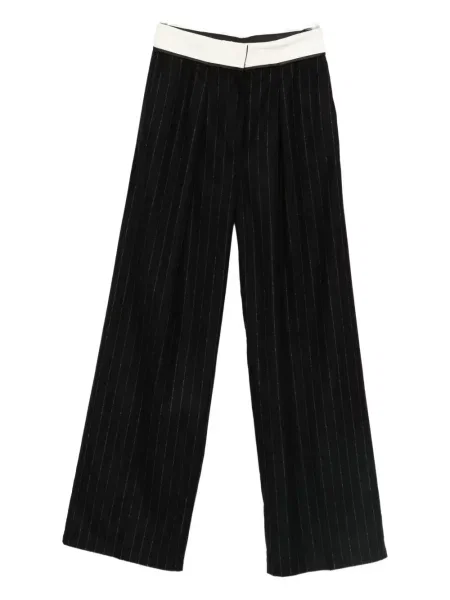 Pantaloni Forte_forte cu dungi negru