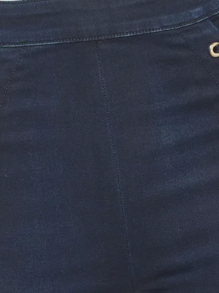 Слаб дънки skinny fit Elisabetta Franchi с връзки с дантела синьо