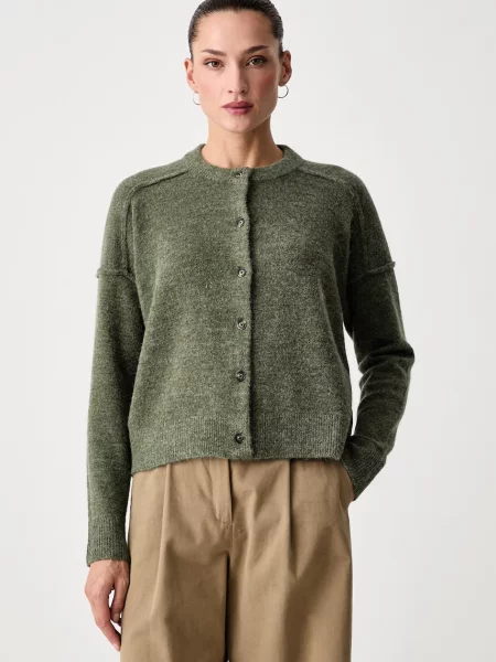 Scotch & Soda kardigán dámsky s prímesou vlny zelená