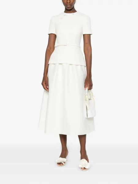 Cu centură rochie midi Self-portrait tricotate