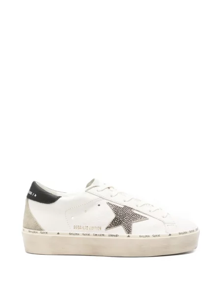 Sneakerși Golden Goose Hi Star din piele de căprioară alb