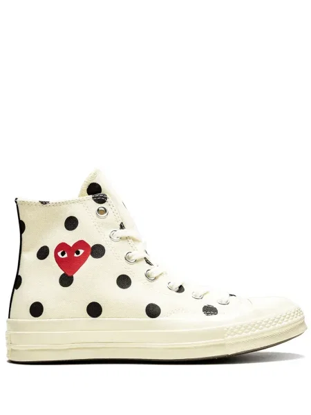 Sneakerși Comme Des Garçons Play X Converse alb