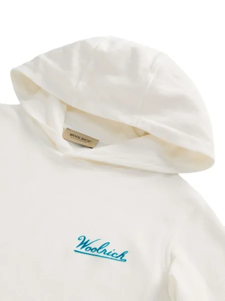 Bluza z kapturem dziecięca Woolrich biała