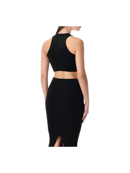Krótki top Rick Owens na ramiączkach czarny