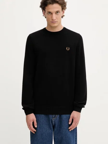 Pulover Fred Perry za muškarce lagane crna