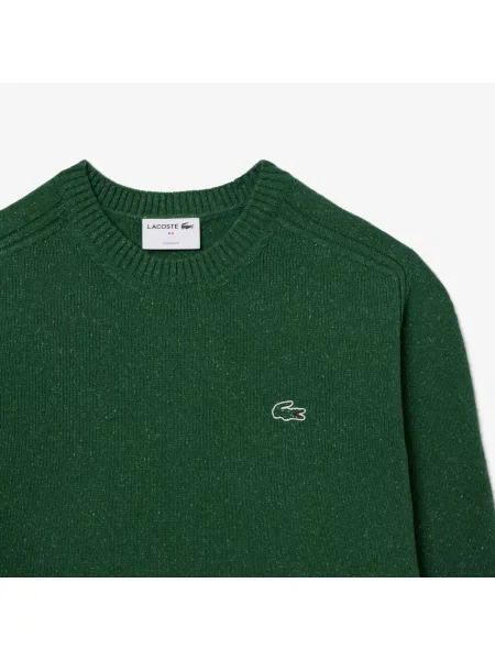 Lacoste Sweter Z Francuskiej Wełny Slub zielony