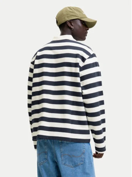 JACK & JONES Mikina JORBLEECKER tmavomodrá biela