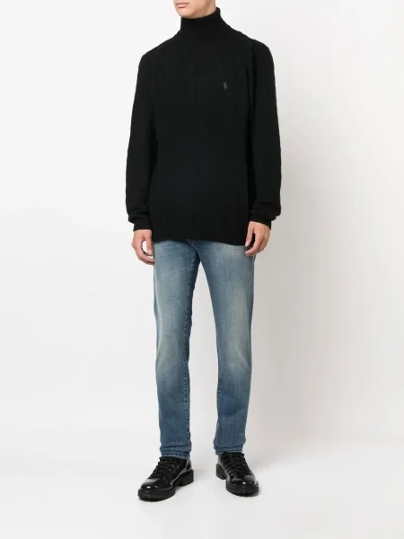 Pulover Polo Ralph Lauren din piele negru