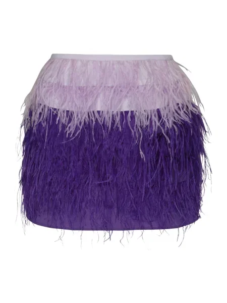 Mała mały spódnica mini Twinset w piórka fioletowa