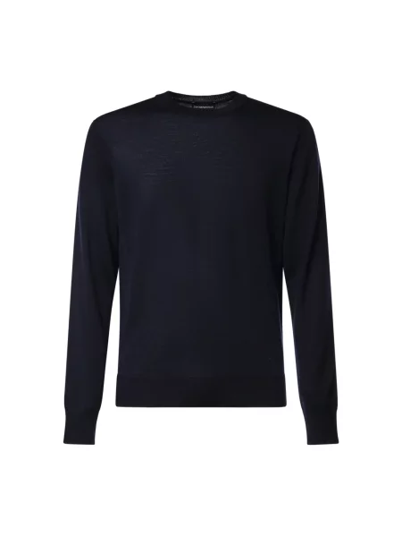 Sweter Emporio Armani wełniany niebieski