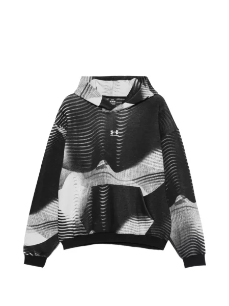 Hanorac cu glugă Under Armour cu imagine cu imprimeu abstract negru