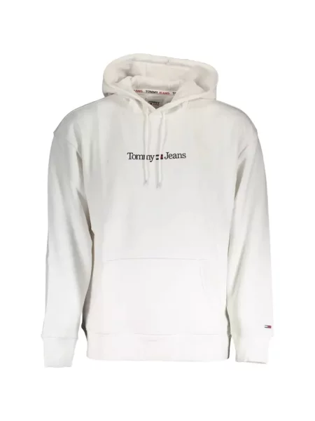 Hanorac cu glugă Tommy Jeans cu broderie alb
