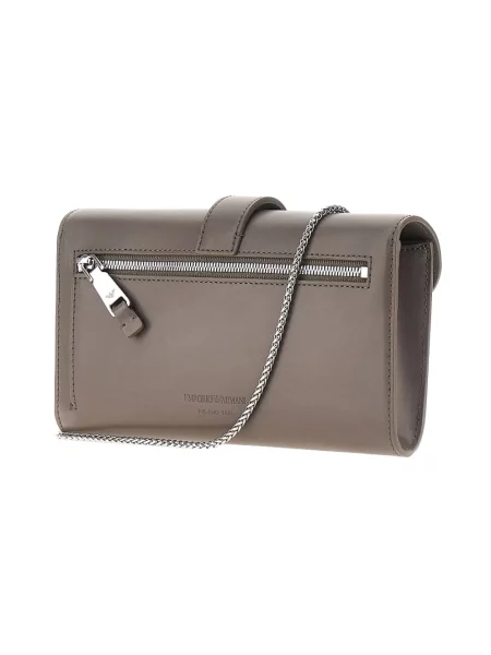 Kopertówka Emporio Armani skórzana szara