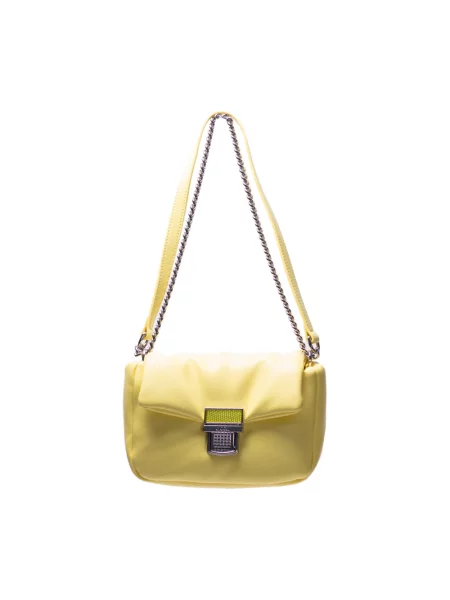 Torebka crossbody Msgm skórzana żółta