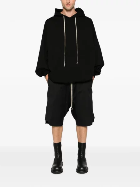 Hanorac cu glugă Rick Owens cu cordon negru