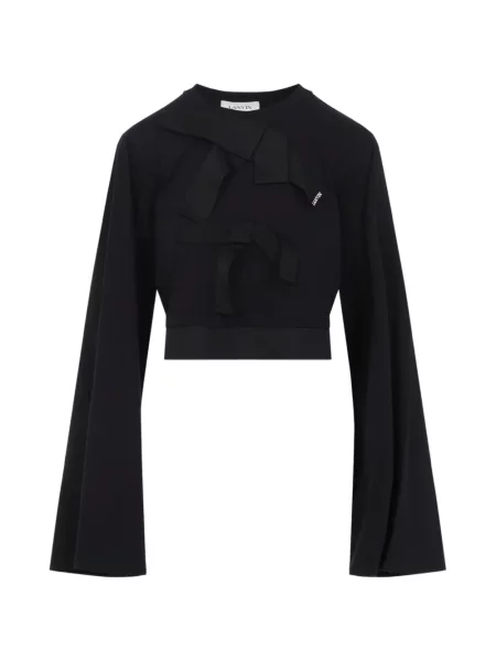 Top Lanvin cu funde negru