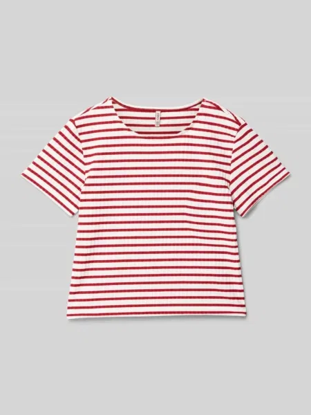 T-shirt o kroju regular fit z dodatkiem model ‘NELLA’ Only czerwona