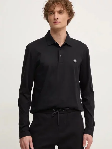 Тениска с дълъг ръкав Boss с дълъг ръкав черно