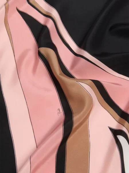 Fular Pucci cu imagine din crep negru
