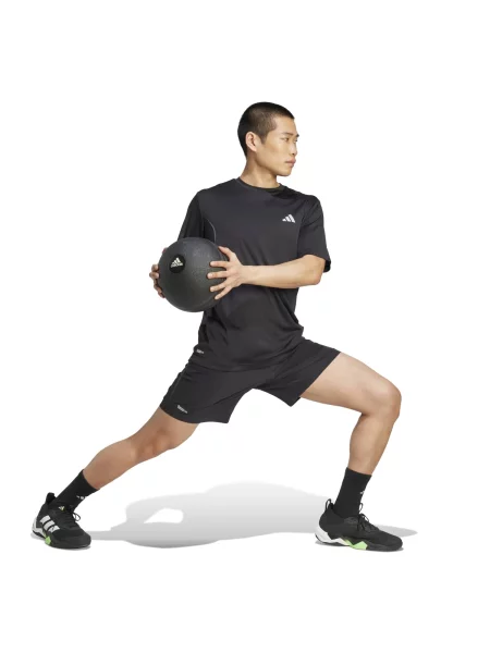ADIDAS PERFORMANCE Funkčné tričko sivá / čierna biela