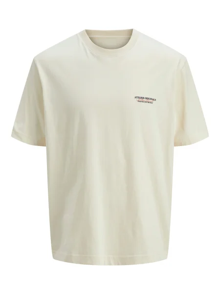 JACK & JONES Tricou JORISLINGTON bleumarin / roșu neon / lână alb