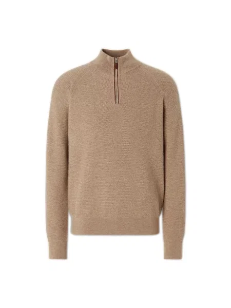Sweter z golfem Zegna beżowy