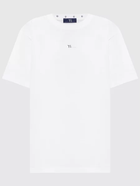 Футболка з вишивкою монограми Y`s Yamamoto біла