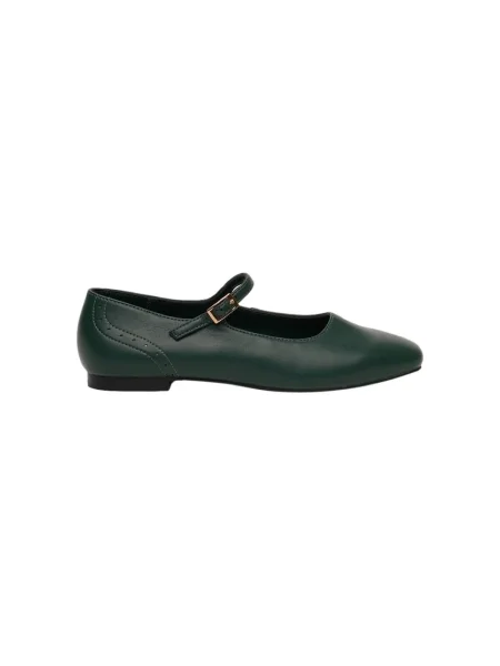 Balerini Paez din microfibră verde
