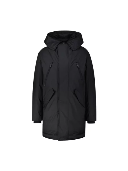 Długa parka Dsquared2 z kapturem czarna