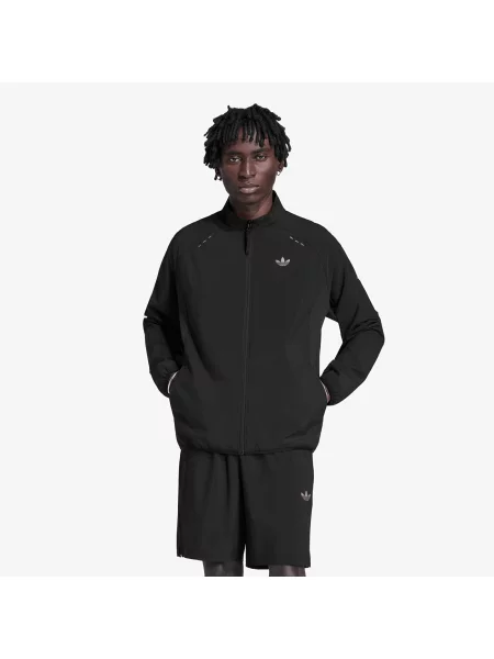 Бягане суичър с качулка Adidas Originals с качулка черно