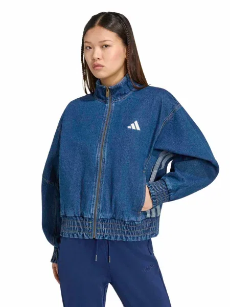 ADIDAS SPORTSWEAR Tréningová bunda denim / biela modrá