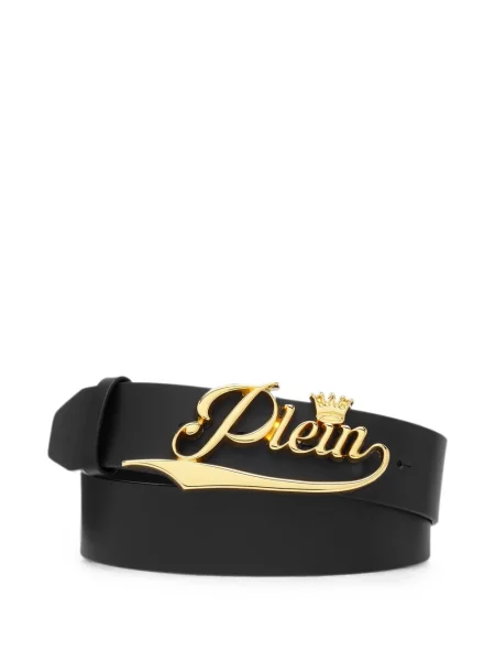 Cu centură curea Philipp Plein din piele negru