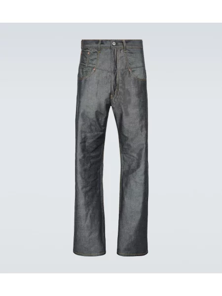 Pantaloni Junya Watanabe din țesătură twill albastru