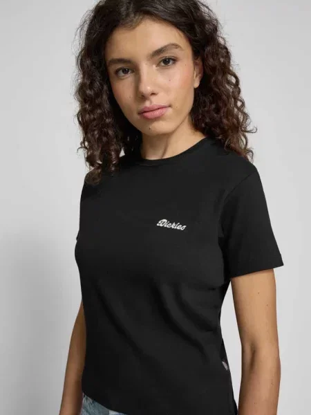 T-shirt z mieszanki bawełny model ‘LEWISTOWN’ Dickies czarna