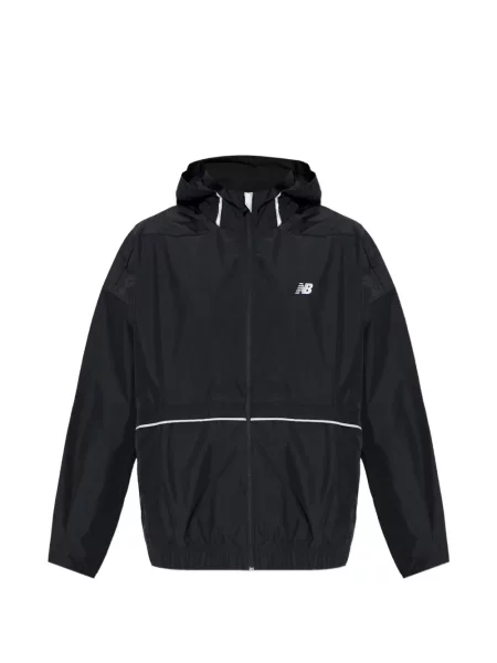 Geacă New Balance cu glugă cu imagine negru