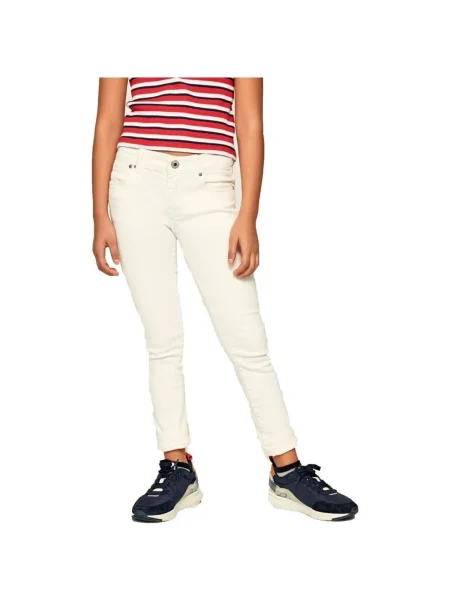 Blugi copii Pepe Jeans alb