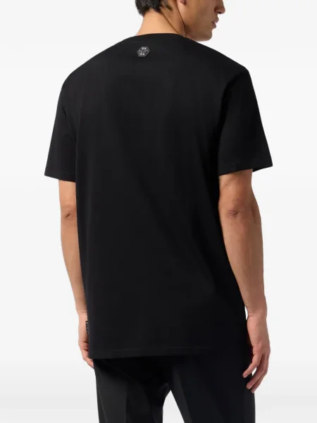 Tricou Philipp Plein cu strasuri negru