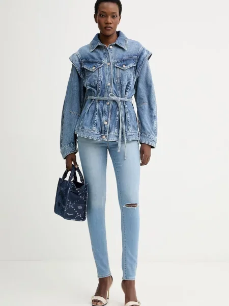 Kavbojke Levi's HIGH RISE SKINNY modra