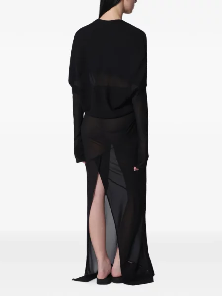 Rochie maxi Entire Studios cu decolteu în V negru