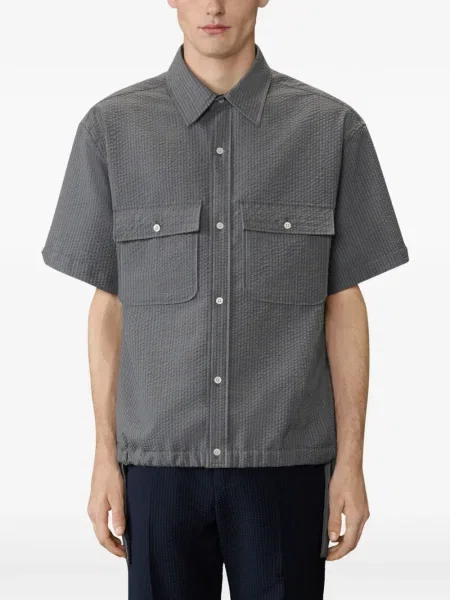Cămașă Thom Browne scurtă gri