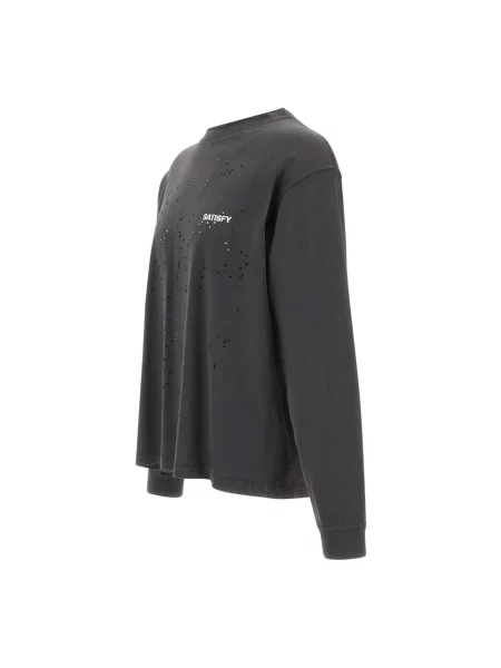 T-shirt Satisfy MothTech Long Tee Aged Black M szara