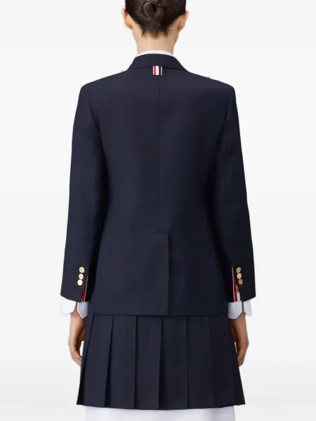 Sacou Thom Browne din țesătură twill albastru
