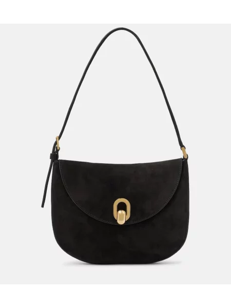 Geanta de piele Savette din piele negru