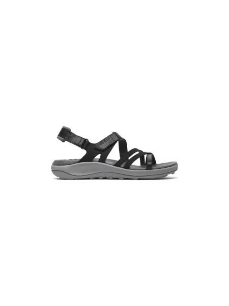 Merrell sandały z odkrytą piętą skórzane HARBOR BACKSTRAP czarne
