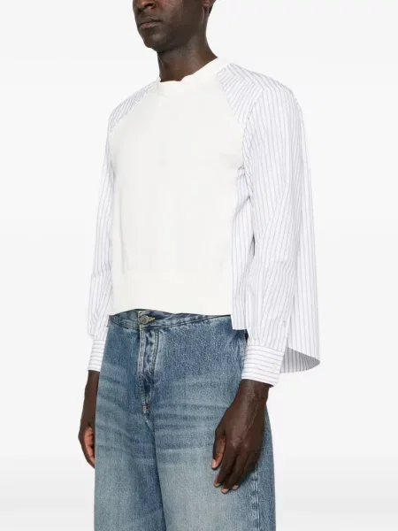 Pulover Sacai cu dungi alb
