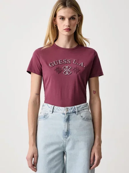 Guess t-shirt γυναικείο ELSA ροζ