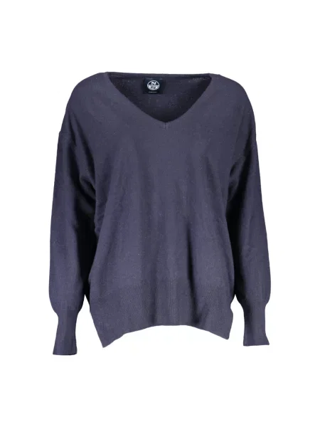 Sweter North Sails wełniany z długim rękawem niebieski