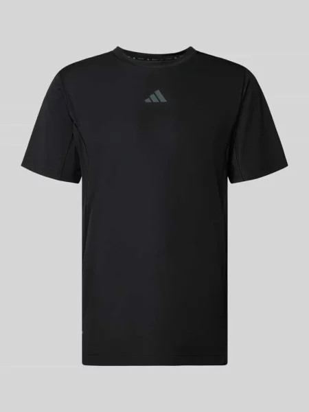Krój regular fit Sport Damski t-shirt z Nadruk z logo Adidas Training czarna